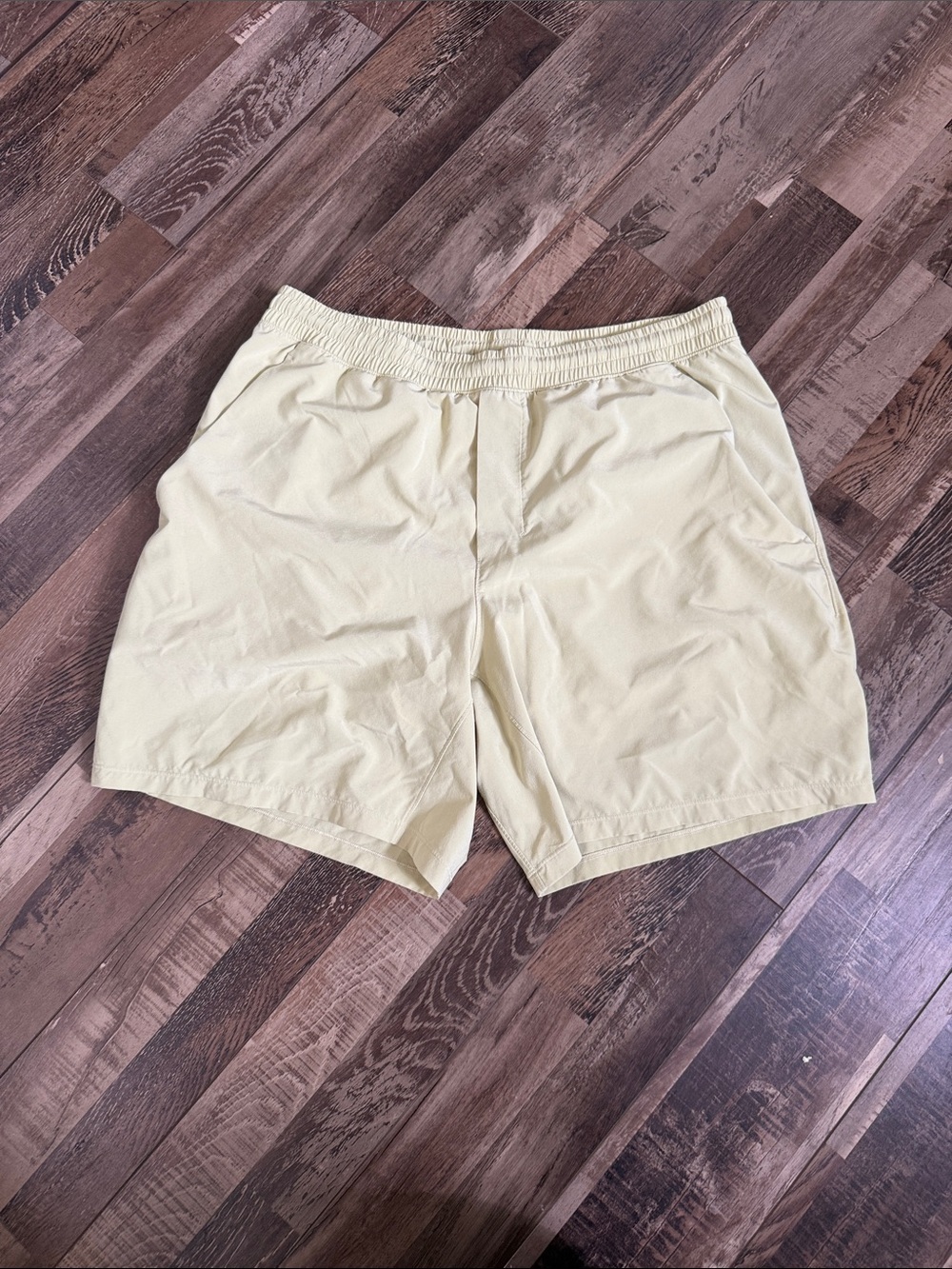lululemon athletica Men's Light Yellow /green Athletic Shorts